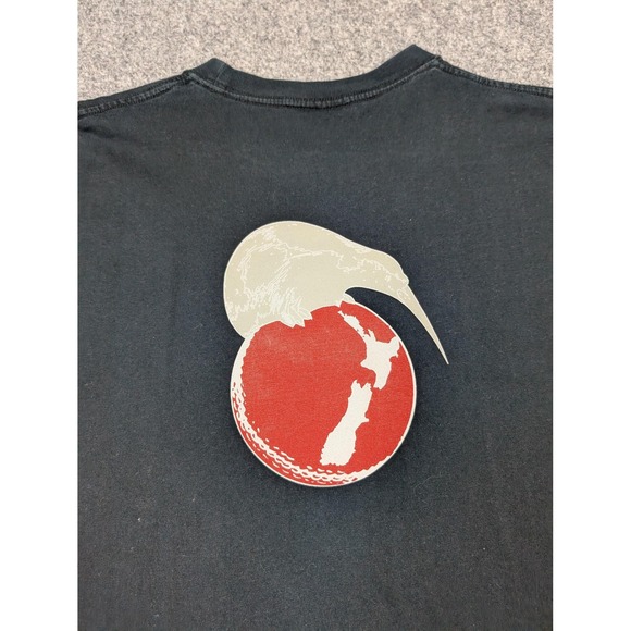 New Zealand Shirt Mens XL Black Lords Cricket Kiwi Fern Graphic Tee Souvenir - Picture 8 of 8